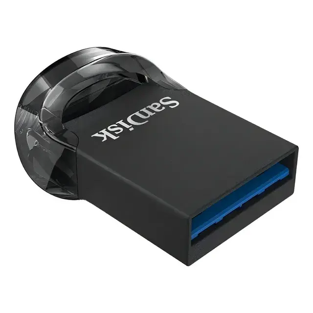 Pen Drive 64GB USB 3.2 Gen 1 SanDisk Ultra Fit SDCZ430-64G Velocidade de Leitura Até 130 MB/s Cor Preto
