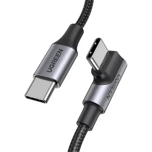 Cabo Ugreen Usb-c90° 100w Carregament Rápido Us334/usb 2.o 1m Cor Gray