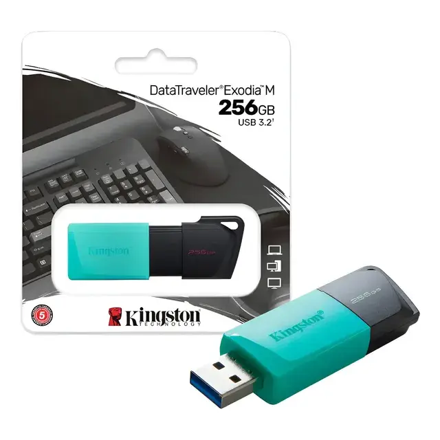 Pendrive Kingston Datatraveler Exodia M 256gb Dtxm/256gb 3.2 Cor Verde