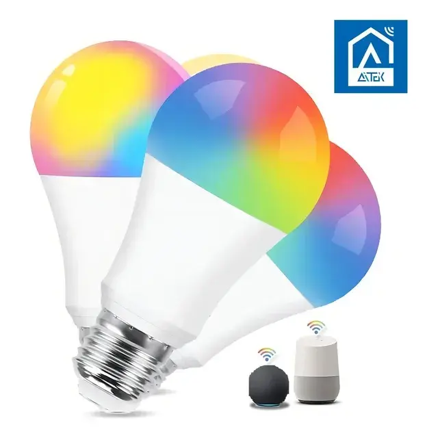 Lâmpada Inteligente Aitek Alpha-800 RGB 9W 810 Lumens Wi-Fi Alexa E27