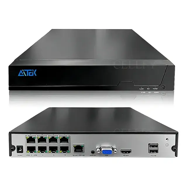NVR Aitek Sigma-N208P Gravador de Segurança 4K POE 8 Canais IP