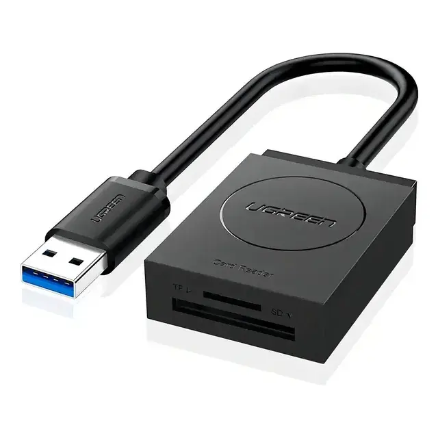 Leitor De Cartão Ugreen Usb 3.0 Para Sd + Tf