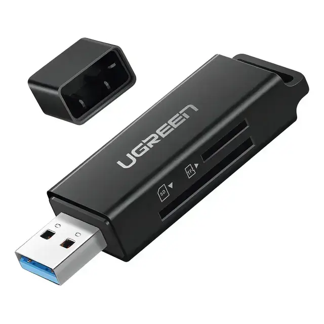 Leitor De Cartão De Memória Ugreen Usb 3.0 Compacto 40752 Preto