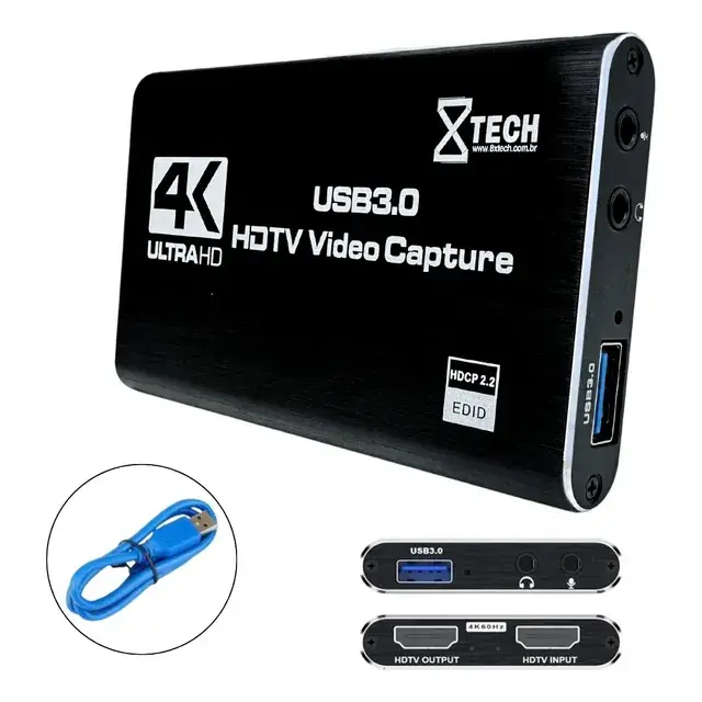 Placa De Captura 4k Usb 3.0 Hd 60 Fps Full Hd 1080p 8x Tech
