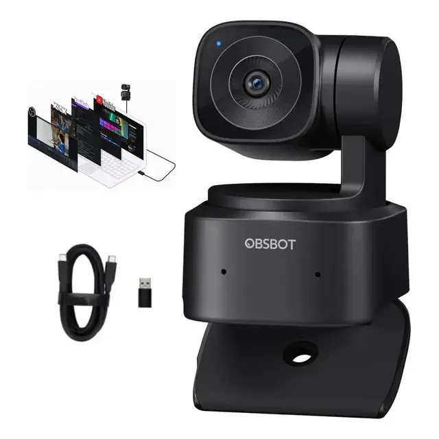 Webcam OBSBOT Tiny SE Full HD 1080p a 100 FPS com Rastreamento Inteligente IA