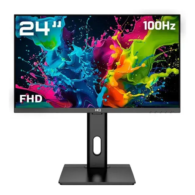 Monitor Hq Pro 24 , 1920x1080 100hz Ajuste Altura E Rotação Preto